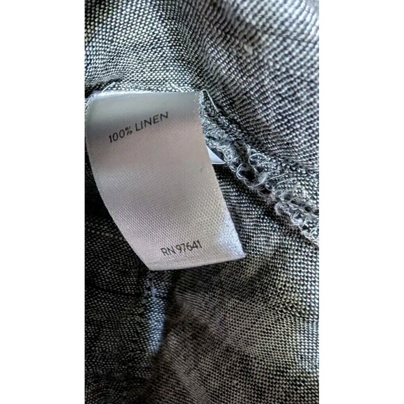 J Jill Love Linen Tunic Shirt Small Gray Long Sleeve - Picture 6 of 8